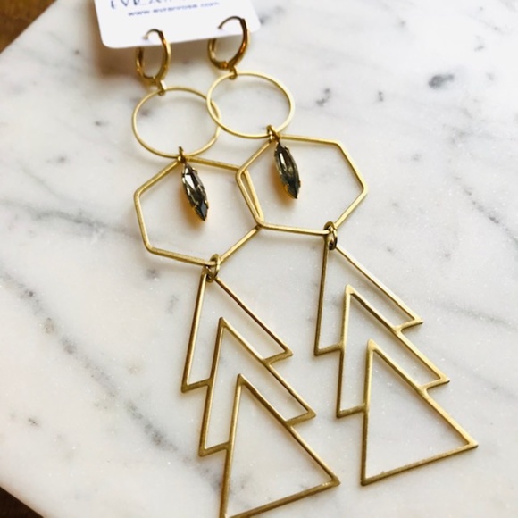 Scarlett Art Deco Statement Earrings - Picture 3 of 3